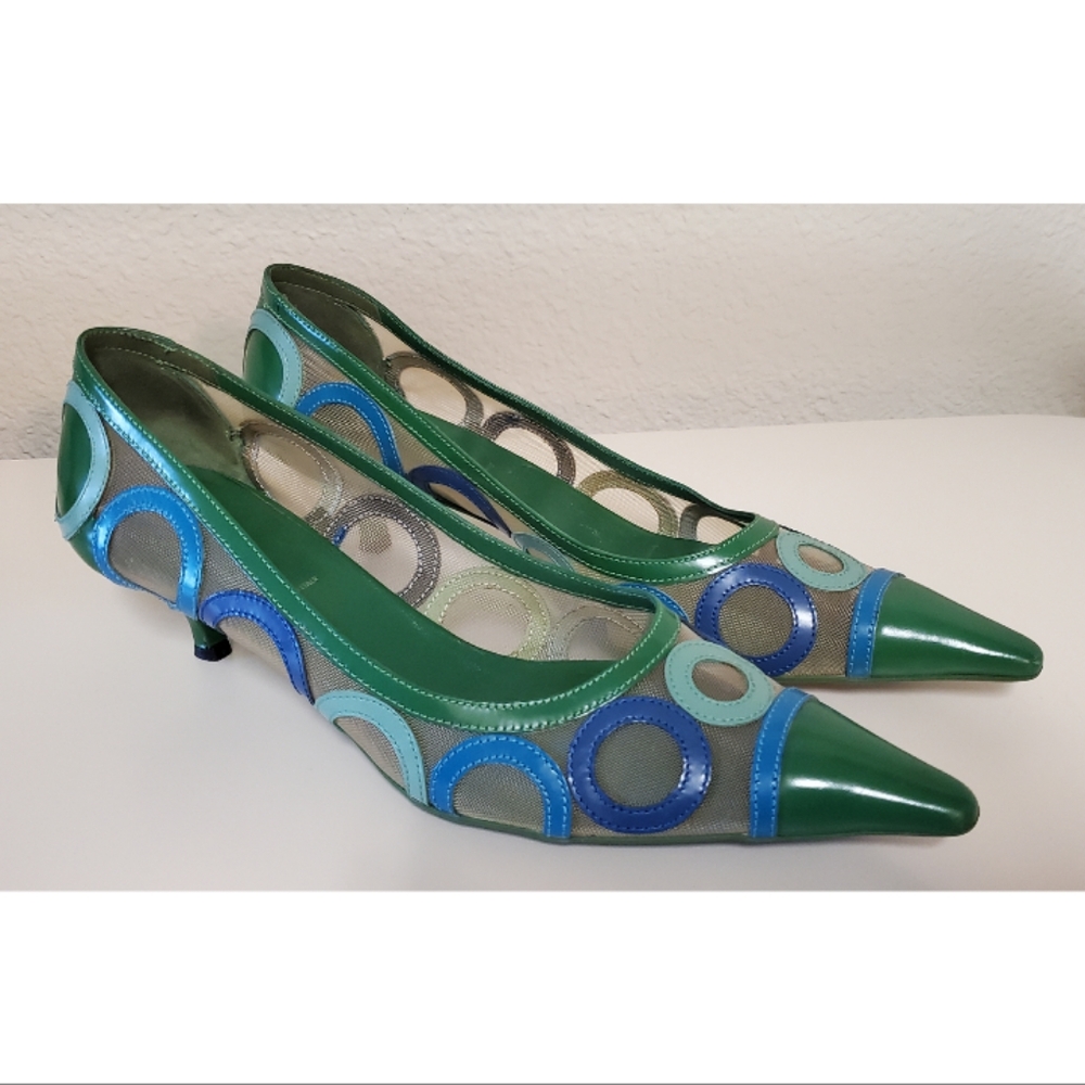 Vintage Prada Mesh Pointed Kitten Heels